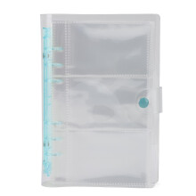 (Transparent Blue) 120 Pockets Photo Album Transparent Purple Card Binder