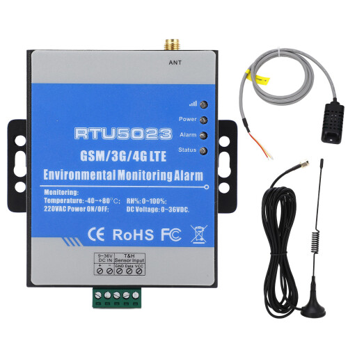 (4GL-E EU Plug) RTU5023 Temp-Feuchte-WarngSM/GSM/3G/4G FunkSMS AC 100-240V US-Stecker 1
