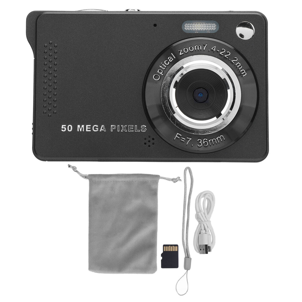 (64Gb Memory Card) Digital Camera 2.8 Inch Ips 1080P 50Mp 16X Zoom Rechargeable 643505170818