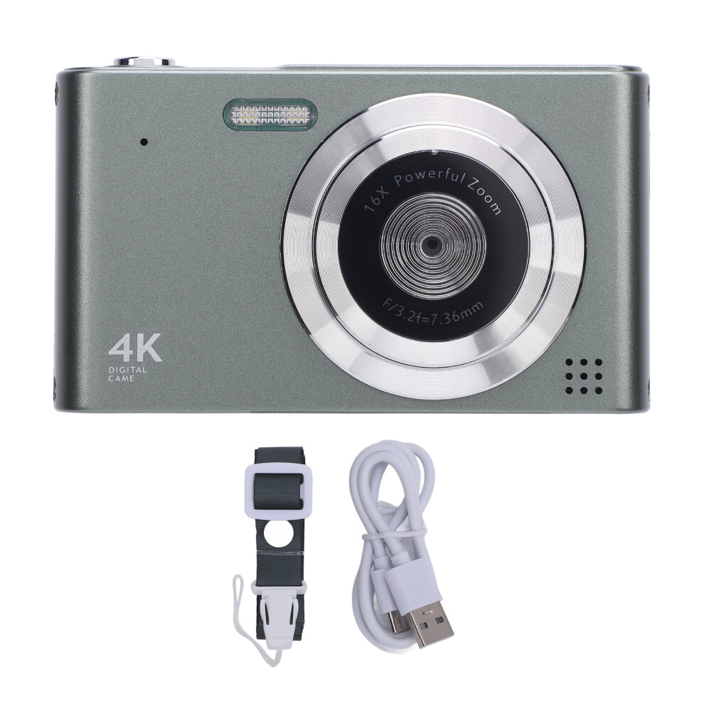 () Digital Camera 16X Zoom 4K 48Mp 2.4" Ips Anti Shake Compact Green/Pink 643505169560