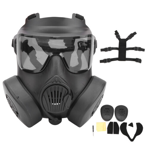 Full Face Shield Dual Fan Breathable Guard Cosplay Gaming
