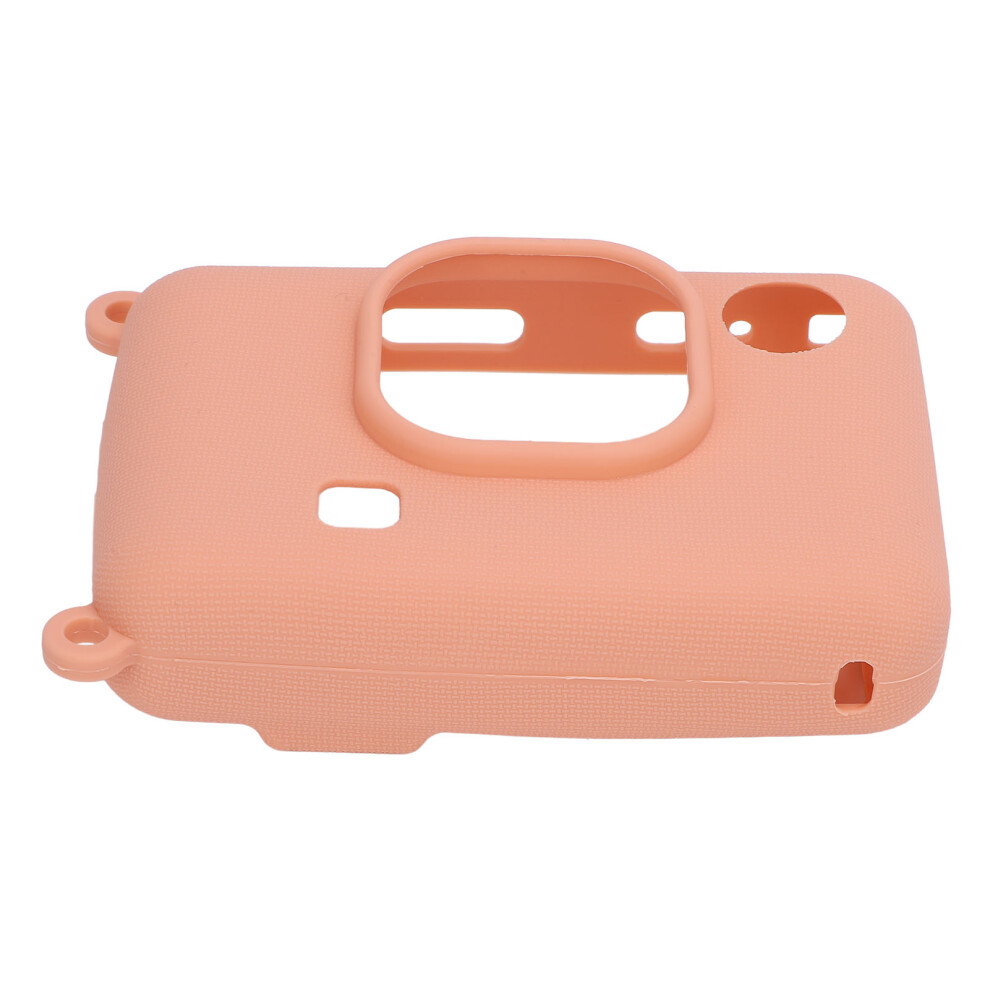 (Pinkish) Silicone Case For Liplay Instant Camera Soft Skin Black 643505169676