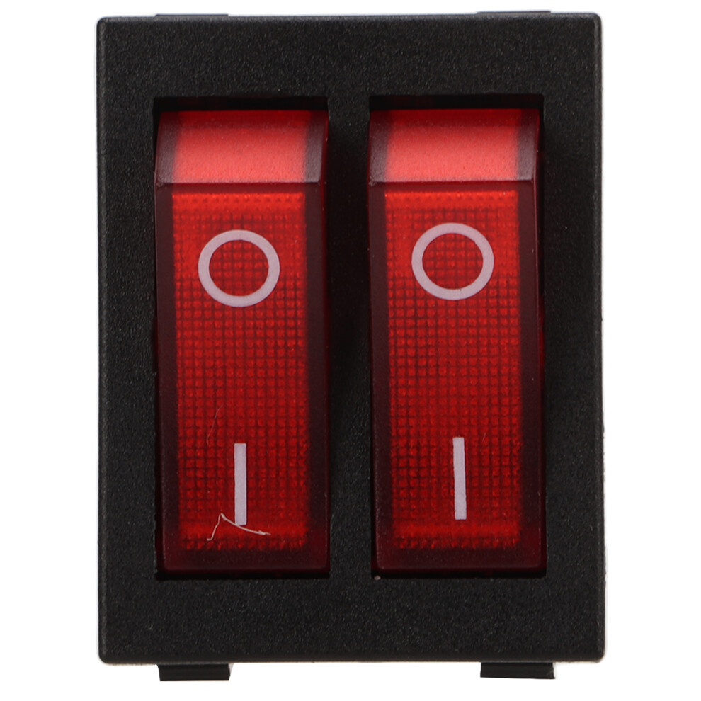 16A 125/250Vac Double Control Rocker Switch Panel Red Led Boat On Off 604725140265