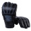 Halbfinger-Boxhandschuhe PU Leder MMA Muay Thai Schwarz 1