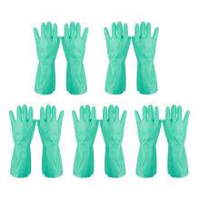 5 Paar Wiederverwendbare Nitril-Handschuhe 32cm