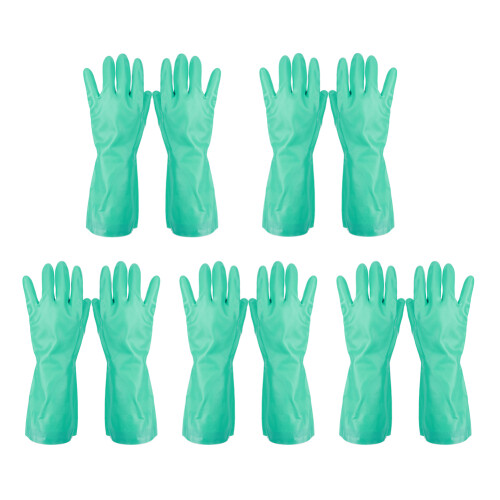 5 Paar Wiederverwendbare Nitril-Handschuhe 32cm