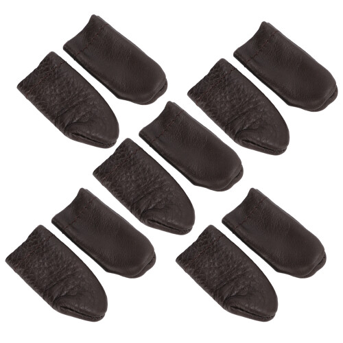 10pcs Fingers Protector Thumb Thimble Leather Sewing Craft DIY 2