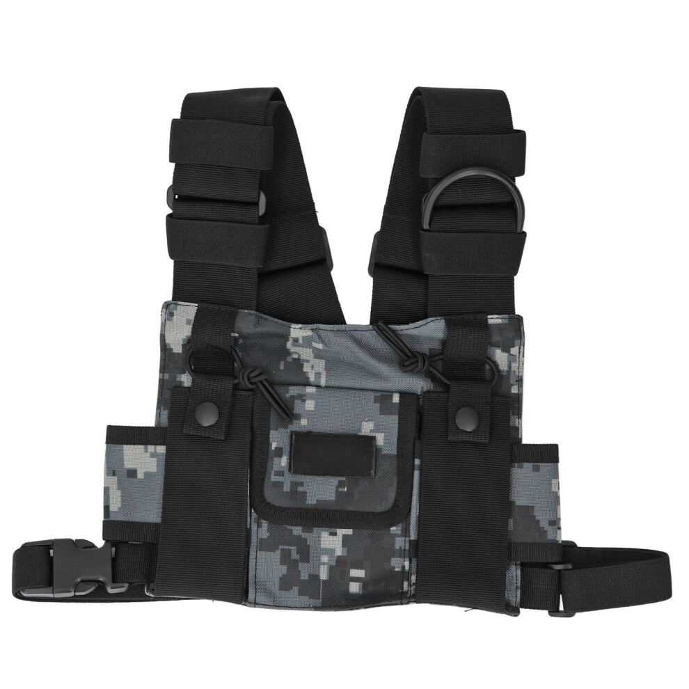 (Digital Ocean Camouflage) Radio Shoulder Holster Chest Harness Universal 2 Way Jungle Camo 604725138224