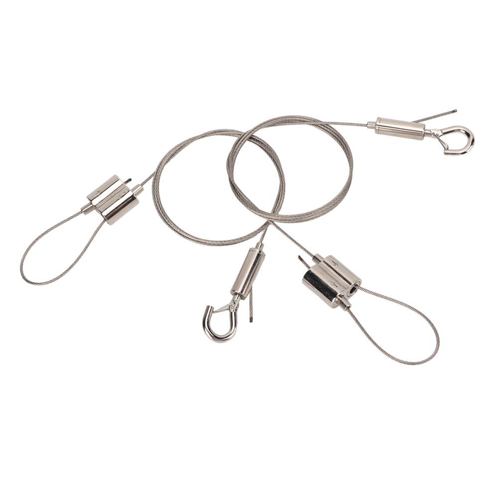 2Pcs Picture Hanging Wire System 30Kg 100Cm For Lighting Exhibitions 604725138750