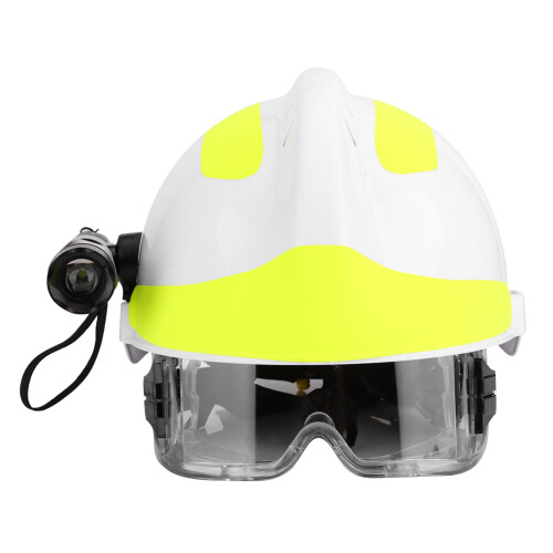 Feuerwehrhelm mit Stoßschutz und Stirnlampe 1