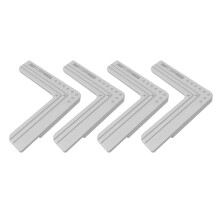 (Gray) 4x Silikon-Eckenschutz für Türen/Fenster, grau, Babyproofing