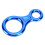 Figure-8-Abstiegshilfe 45KN Aluminium Blau für Kletterer 5