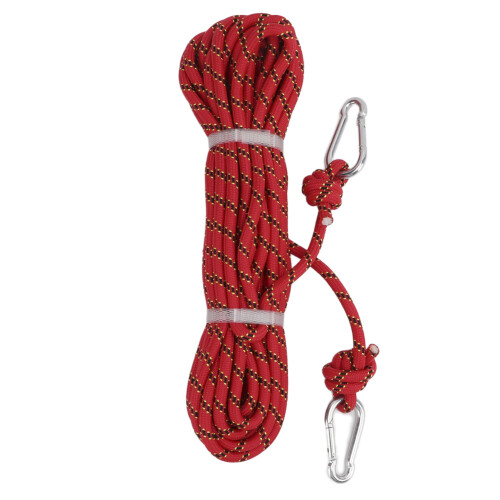 10mm Kletterseil 15m 3KN Rot Camping Wandern 1