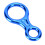 Figure-8-Abstiegshilfe 45KN Aluminium Blau für Kletterer 2