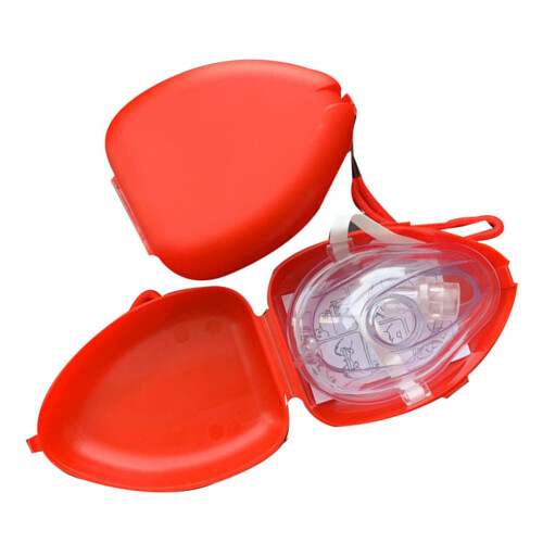 Resuscitator Hard Case with One Way Valve Portable CPR Face Shield 1