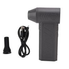 (Gray) Electric Air Duster 130000RPM 3 Speed LED Rechargeable Gray
