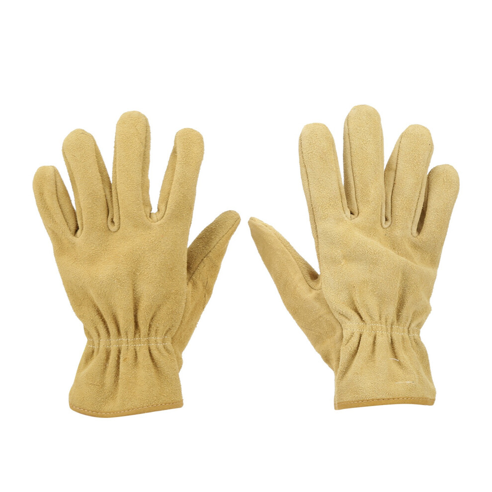 (Xl) Welding Gloves Wearresistant Cow Split Yellow Labor Protection Xl 604725146670
