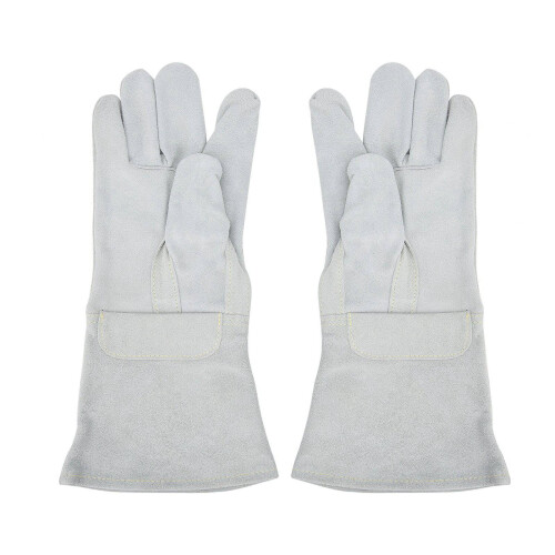 Schweißhandschuhe Vollhandfläche hitzebeständig Leder grau 2