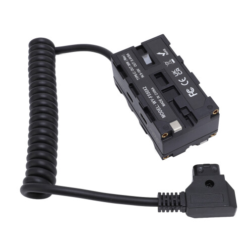 D TAP Double Sided NP-F Dummy Battery Adapter LED Coiled Cable 2