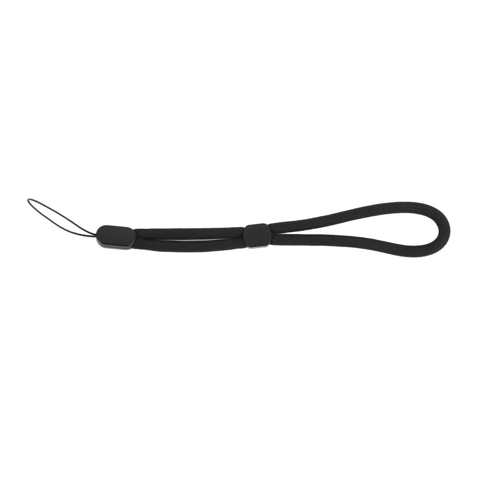(Black) Adjustable Polyester Wrist Strap Lanyard For Instant Camera Usb Black 643505173406