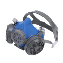 Halbmaske Staubfilter Silikon Grau Blau