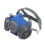 Halbmaske Staubfilter Silikon Grau Blau 1