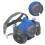 Halbmaske Staubfilter Silikon Grau Blau 5