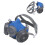 Halbmaske Staubfilter Silikon Grau Blau 4