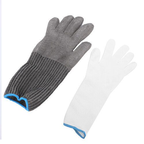 Edelstahl-Handschuh Level 5 Schnittfest Stabresistent 2