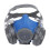 Halbmaske Staubfilter Silikon Grau Blau 3
