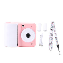 (Pink) Instant Print Camera 48MP 2.4 Inch Screen HD Video Blue