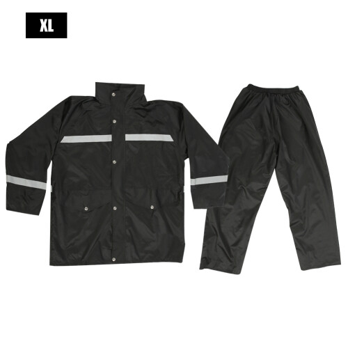 (XL) 2Pcs Reflective Raincoat Windproof Safety Suit XL