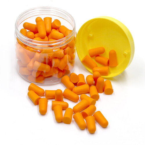 (Orange) 50 Pairs Soft Foam Earplugs Noise Reduction for Sleeping Learning 1