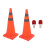 2 Pack Collapsible Reflective Traffic Cones 70cm Orange Road Safety 1
