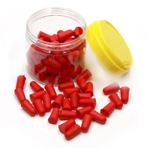 (Red) 50 Pairs Soft Foam Earplugs Noise Reduction for Sleeping Learning 1