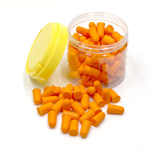 (Orange) 50 Pairs Soft Foam Earplugs Noise Reduction for Sleeping Learning 2
