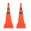 2 Pack Collapsible Reflective Traffic Cones 70cm Orange Road Safety 2