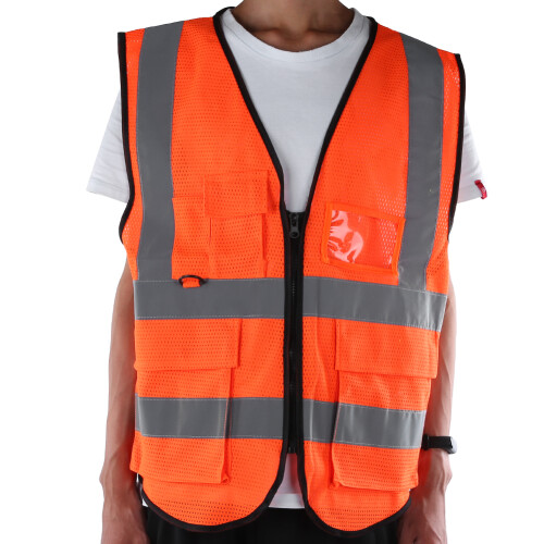 (Orange) Sichtbare Sicherheitsweste Netz Reflektierend Orange 1