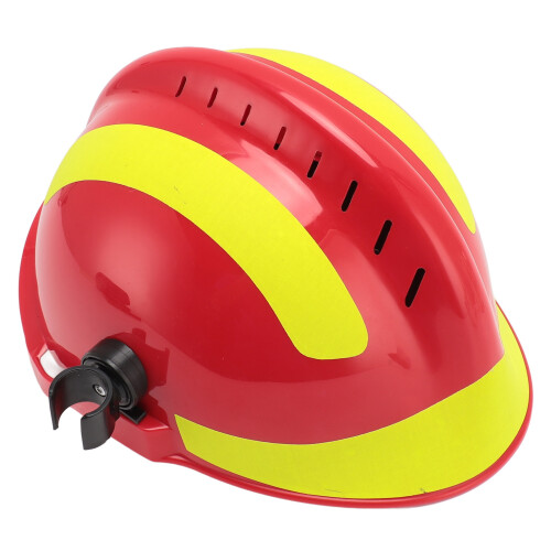 (Red) Safety Helmet Heat Resistant Shock Resistant Adjustable Vented