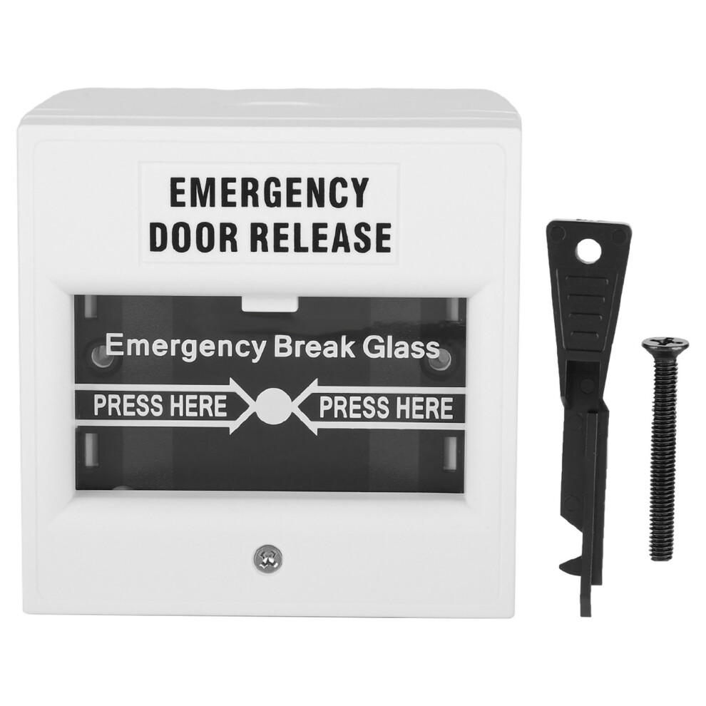 Emergency Door Release Fire Alarm Glass Break Button (White) 604725115706