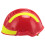(Red) Safety Helmet Heat Resistant Shock Resistant Adjustable Vented 2