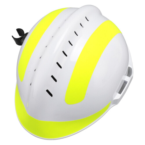 (White) Safety Helmet Heat Resistant Shock Resistant Adjustable Vented 1