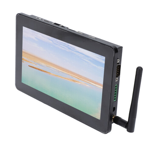 (US Plug 100‑240V) 7 Inch Industrial Panel PC 1024x600 Capacitive Dustproof Waterproof 1