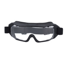(Black) Anti-Beschlag Labor-Schutzbrille atmungsaktiv Schwarz