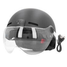 Smart Fahrradhelm mit Kamera, Front- & Rücklicht für Radfahren