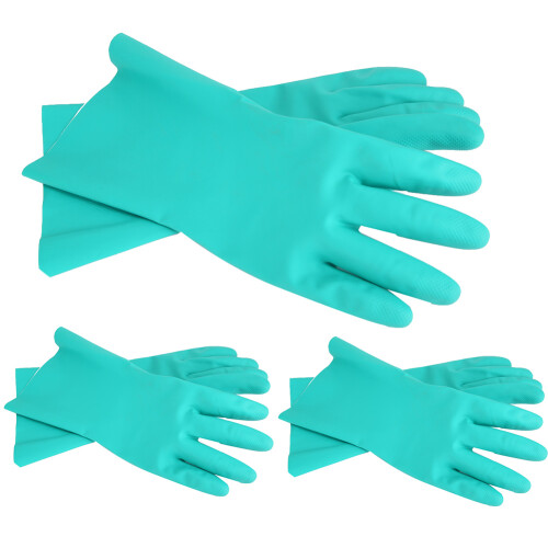 (L) 3 Paar Chemikalienbeständige Nitril-Handschuhe 2