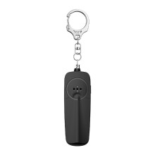 (Black) 130dB Personal Alarm Keychain with LED Light for Women Kids Elderly