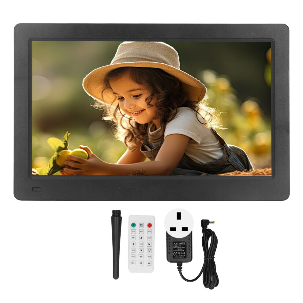 (Uk Plug 100Â240V) 11.4 Inch Ips Hd Digital Photo Frame 16:9 Remote Calendar Clock 643505093902