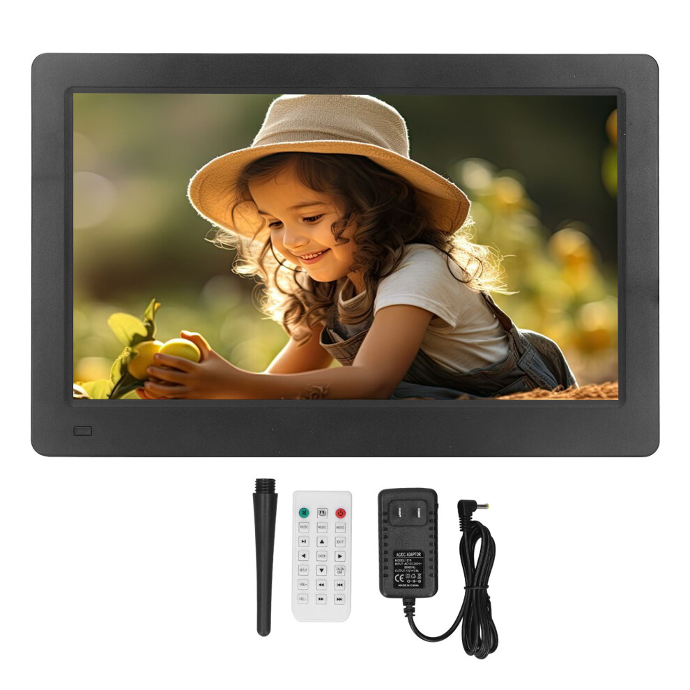 (Us Plug 100Â240V) 11.4 Inch Ips Hd Digital Photo Frame 16:9 Remote Calendar Clock 643505093896
