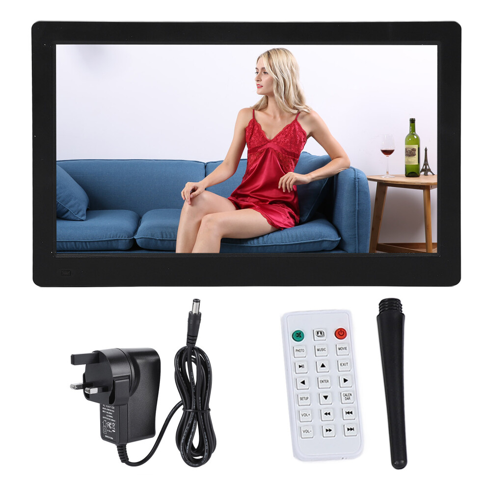 (Uk Plug) 15.6 Inch 1080P Hd Digital Photo Frame Auto Play With Remote 643505094619